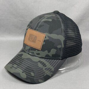 Avid Fishing Gear Snapback Hat Cap Black Camouflage Trucker Outdoor Patch Mens